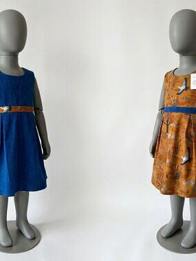 Children's Clothes Inspired by Vintage Fashion,Handmade Reversible,6-12M